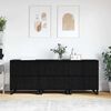 vidaXL Buffet 3 pcs Ch&ecirc;ne noir 60 x 35 x 70 cm