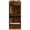 vidaXL Table de bar avec étagères chêne fumé bois d'ingénierie