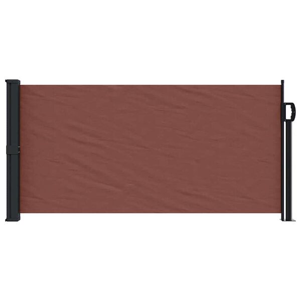 vidaXL Auvent latéral rétractable marron 100x300 cm