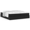 VidaXL Cadre de lit ottoman avec matelas noir 200x200 cm similicuir