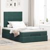 vidaXL Cadre de lit ottoman avec matelas vert fonc&eacute; 120x200 cm velours
