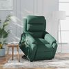 vidaXL Fauteuil de massage inclinable Vert fonc&eacute; Velours
