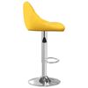 vidaXL Tabouret de bar Jaune moutarde Velours