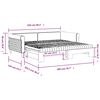 vidaXL Lit de jour avec lit gigogne et matelas noir 100x200 cm velours