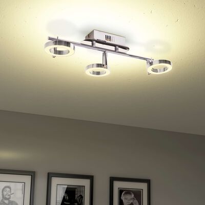 vidaXL Plafonnier / Lampe murale LED avec 3 lampes Blanc chaud