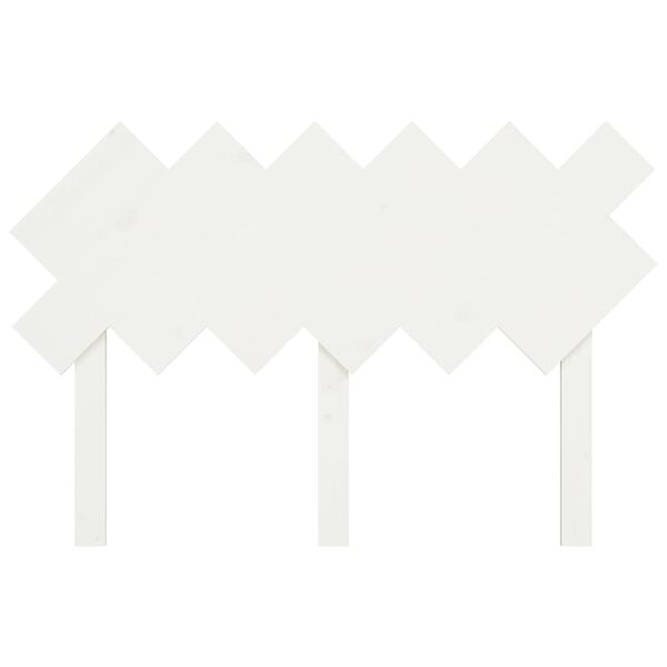 vidaXL T&ecirc;te de lit Blanc 122,5x3x80,5 cm Bois massif de pin