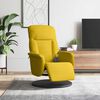 vidaXL Fauteuil inclinable de massage avec repose-pied jaune velours