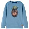 Sweatshirt pour enfants bleu moyen 104