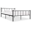 vidaXL Cadre de lit sans matelas noir m&eacute;tal 180x200 cm