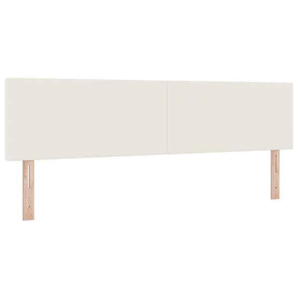 vidaXL T&ecirc;te de lit LED avec des lumi&egrave;res &agrave; LED Cr&egrave;me 180 cm Polyester