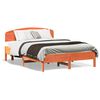 vidaXL Cadre de lit sans matelas cire marron 140x190cm bois pin massif