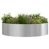 vidaXL Anneau de jardini&egrave;re Argent&eacute; 80 x 80 x 20 cm Acier inoxydable