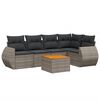 vidaXL Salon de jardin 6 pcs avec coussins gris r&eacute;sine tress&eacute;e