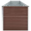 vidaXL Lit sur&eacute;lev&eacute; de jardin Acier galvanis&eacute; 480x80x77 cm Marron