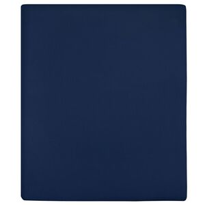 vidaXL Draps-housses Jersey 2 pcs Bleu marine 140x200 cm Coton