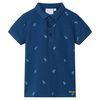 Polo pour enfants bleu fonc&eacute; 128