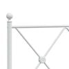 vidaXL T&ecirc;te de lit de remplacement m&eacute;tal blanc 140 cm