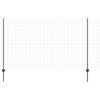 vidaXL Cl&ocirc;ture Euro avec poteau 10 x 1,4 m Acier recouvert de PVC Vert