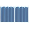 vidaXL Rideaux en voile avec &oelig;illets 2 pcs bleu royal
