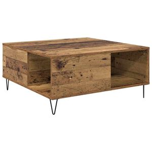 vidaXL Table basse Bois Ancien 80 x 80 x 36,5 cm Bois d'ing&eacute;nierie
