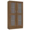 vidaXL Armoire &agrave; vitrine Ch&ecirc;ne brun 82,5x30,5x150 cm Bois d'ing&eacute;nierie