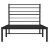 vidaXL Cadre de lit métal sans matelas avec tête de lit noir 75x190 cm