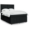 vidaXL Sommier &agrave; lattes de lit avec matelas Noir 140x190 cm Tissu