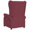vidaXL Fauteuil inclinable &eacute;lectrique &agrave; oreilles rouge bordeaux tissu