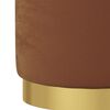 vidaXL Tabouret de rangement rond Marron Velours 31 x 37 cm