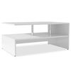 vidaXL Table basse Bois d'ingénierie 90x59x42 cm Blanc
