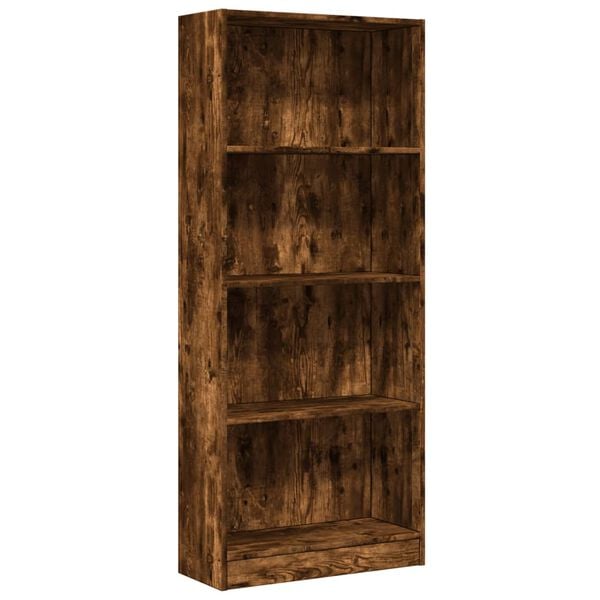 vidaXL Biblioth&egrave;que ch&ecirc;ne fum&eacute; 60x24x143 cm bois d'ing&eacute;nierie
