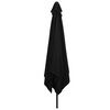 vidaXL Parasol de jardin Noir 295 x 295 x 245 cm Polyester et Acier