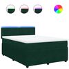 vidaXL Sommier &agrave; lattes de lit et matelas Vert fonc&eacute; 160x200cm Velours