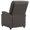 vidaXL Fauteuil inclinable gris cuir v&eacute;ritable