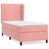 vidaXL Sommier &agrave; lattes de lit avec matelas Rose 90x200 cm Velours