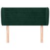 vidaXL T&ecirc;te de lit avec oreilles Vert fonc&eacute; 103x23x78/88 cm Velours