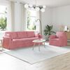 vidaXL Canap&eacute; 2 pcs Rose 228 x 78 x 80 cm Velours