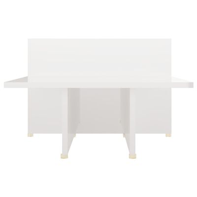 vidaXL Table basse Blanc brillant 111,5x50x33 cm Bois d'ingénierie