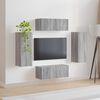vidaXL Ensemble de meuble TV mural 4 pcs Gris Sonoma Bois d'ing&eacute;nierie