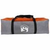 vidaXL Tente familiale avec toit Gris et orange 324 x 255 x 230 cm