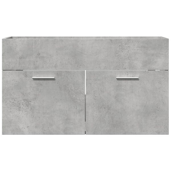 vidaXL Armoire d'&eacute;vier Gris b&eacute;ton 80x38,5x46 cm Agglom&eacute;r&eacute;