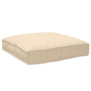 vidaXL Coussin pour assise de palette Beige 80 x 80 x 12 cm