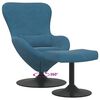 vidaXL Chaise &OElig;uf avec Pouf with Footstool Bleu Velours