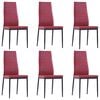 vidaXL Mobilier de salle &agrave; manger 7 pcs Rouge bordeaux