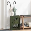 vidaXL Porte-parapluie avec stockage Vert olive 28 x 12 x 41 cm Acier
