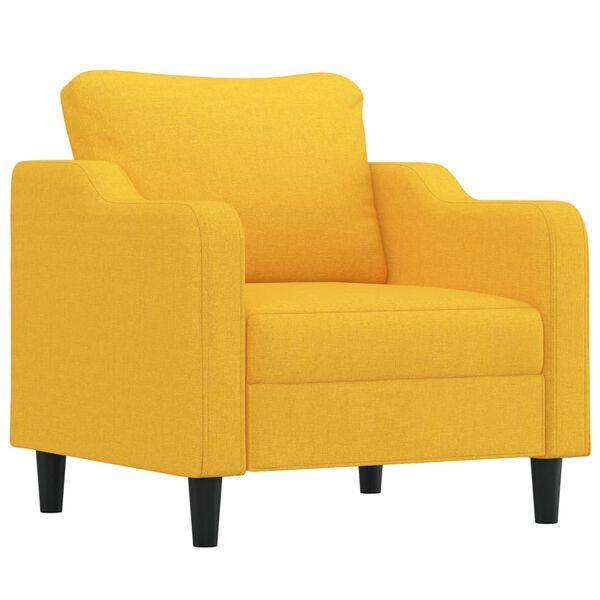 vidaXL Fauteuil Jaune clair 60 cm Tissu