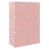 vidaXL Armoire de rangement pour enfants avec 6 cubes Rose PP