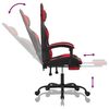 vidaXL Chaise de jeu avec repose-pied Noir et rouge Similicuir