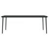 vidaXL Ensemble &agrave; manger de jardin 7 pcs Noir