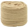 vidaXL Corde de bateau 4 mm 25 m Naturel